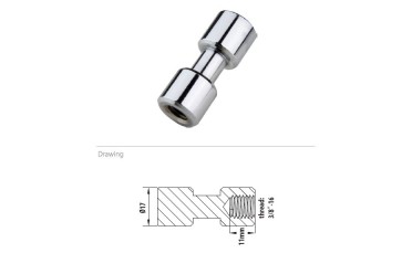 Kupo 17Mm Spigot, Chrome-Plated 3/8" Female Threaded